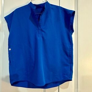 Figs Royal Blue Scrub Top